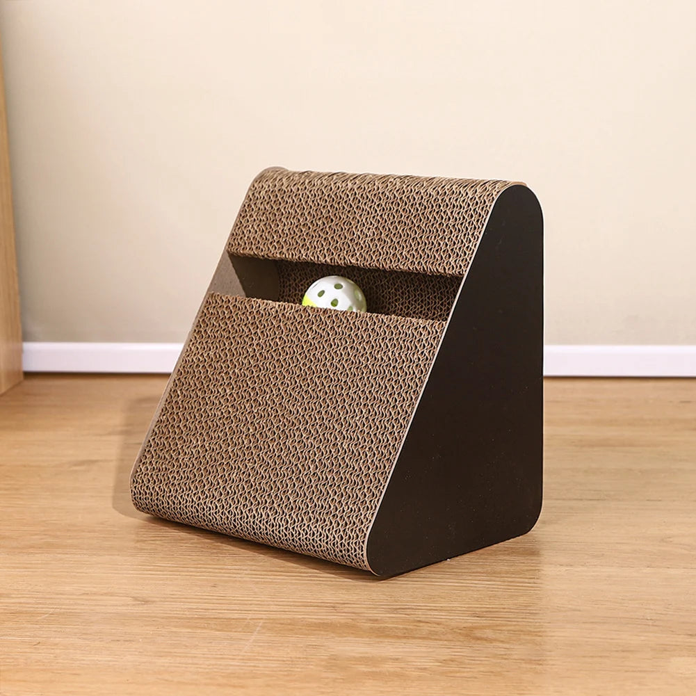 2-in-1 Cat Scratcher with Spinning Balls - Sturdy Stress Relief Toy