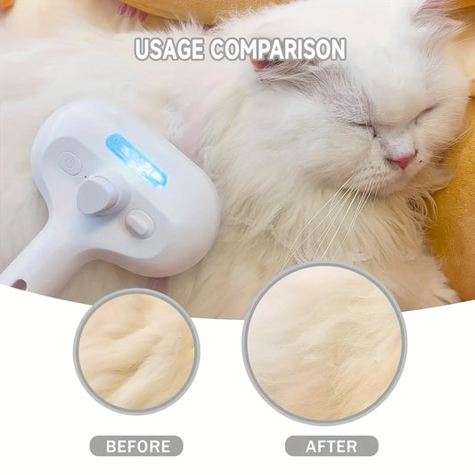 Pet Hair Remover & Grooming Brush with Mist Spray